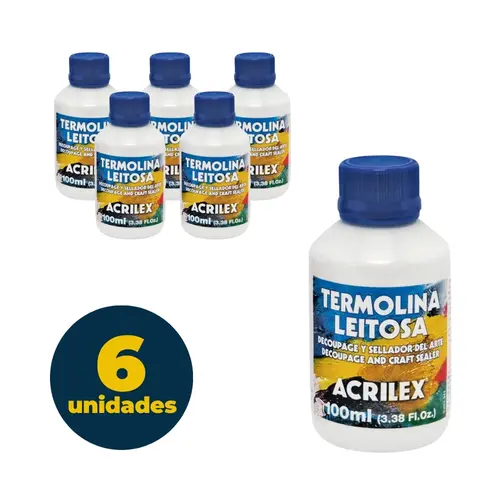 Termolina leitosa Acrilex Pacote com 6 unidades