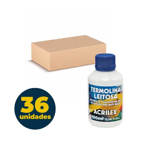 Termolina leitosa Acrilex Caixa com 36 unidades
