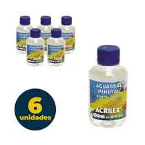 Aguarras mineral Acrilex Pacote com 6 unidades