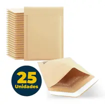Envelope Saco Kraft Bolha 250mm x 350mm 110g com 25 Unidades