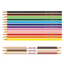Lápis de Cor 12 Cores Faber-Castell + 3 Tons de Pele com 12 Estojos