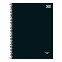 Caderno Universitário Capa Dura 1 Matéria 80 Folhas Tilibra Zip Preto 4 Unidades