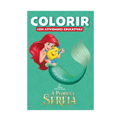 Livro de Colorir A Pequena Sereia Com Atividades Educativas