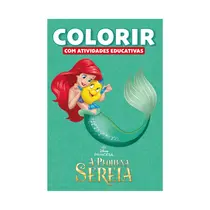 Livro de Colorir A Pequena Sereia Com Atividades Educativas