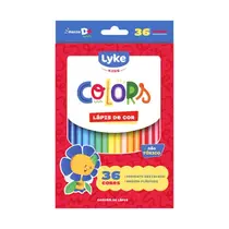 Lápis de Cor 36 Cores Sextavado Lyke Likito