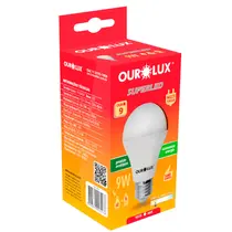 Lâmpada de LED 9W Bulbo Branca Quente 3000K Superled Ourolux