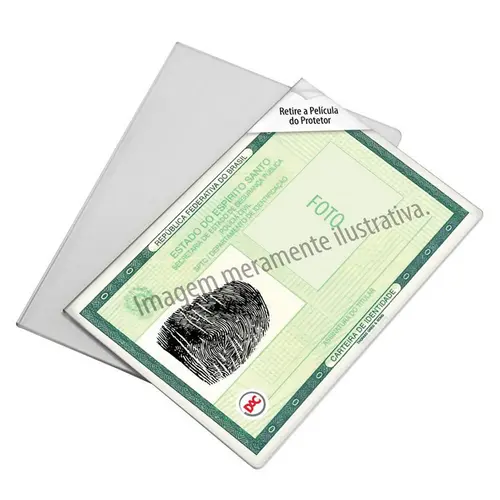 PROTETOR DOCUMENTO RG/TITULO DAC ACRILICO 110MM X 73MM 20 UN