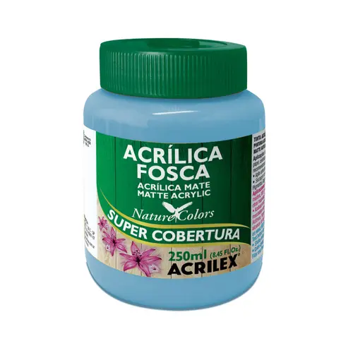 Tinta Acrilica Fosca 250ml Acrilex 503 Azul Celeste com 3 Unidades