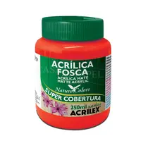 Tinta Acrilica Fosca 250ml Acrilex 507 Vermelho com 3 Unidades