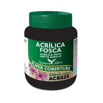 Tinta Acrilica Fosca 250ml Acrilex 520 Preto com 3 Unidades