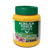 Tinta Acrilica Fosca 250ml Acrilex 505 Amarelo Ouro com 3 Unidades