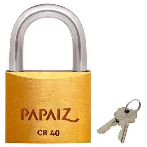 Cadeado Latão Tradicional 40mm Papaiz C/ 5 unidades