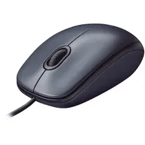 Mouse Com Fio Logitech M90 Preto, Design Ambidestro, Conexão USB, 3 Botões