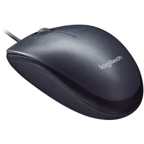 Mouse Com Fio Logitech M90 Preto, Design Ambidestro, Conexão USB, 3 Botões