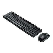 Kit Teclado e Mouse Sem Fio Logitech MK220 Preto, com Design Compacto, Conexão USB e Pilhas Inclusas