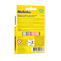 Massa de Modelar Amido 90g 6 Cores Acrilex Soft Baby Colors com 6 Unidades
