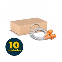 ProtetorAuditivo Auricular 3 FlangesS 3M Reutilizavel Pomp Plus com 10 Unidades