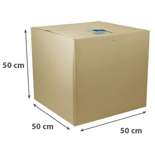 Caixa de Papelão Simples 50cm x 50cm x 50cm Casa do Papel TRAN004 com 25 Unidades