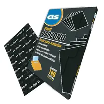 Carbono Filme Máquina Preto A4 21cm x 29,7cm Cis com 100 Unidades
