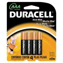 Pilha Palito AAA Alcalina 4 Unidades Duracell com 12 Cartelas