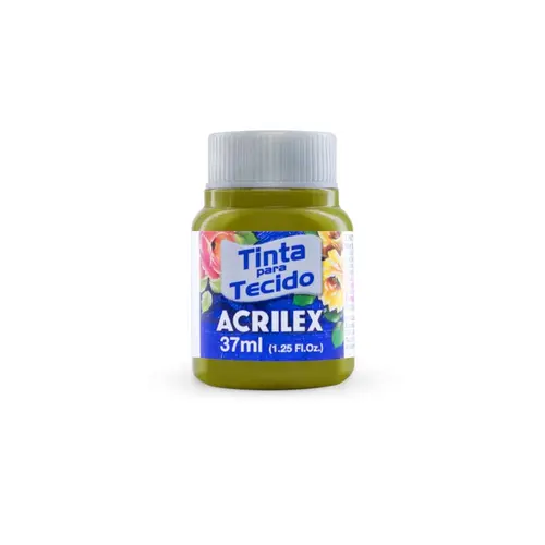 Tinta para Tecido Fosca 37ml Acrilex Verde Pistache 570 com 12 Unidades