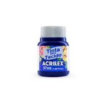 Tinta para Tecido Fosca 37ml Acrilex Azul Marinho 544 com 12 Unidades