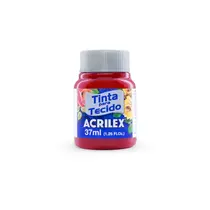 Tinta para Tecido Fosca 37ml Acrilex Vermelho Escarlate 508 com 12 Unidades