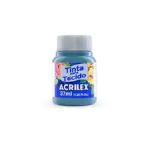 Tinta para Tecido Fosca 37ml Acrilex Cinza Lunar 574 com 12 Unidades