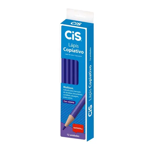 Lápis Grafite CIS Nataraj Copiativo Violeta com 12 Unidades