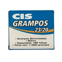 Grampo 23/20 20mm 180 Folhas Galvanizado 1.000 Unidades CIS
