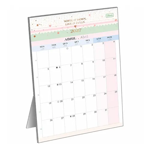 Calendário de Mesa Planner 13,8 x 19cm Soho 2027
