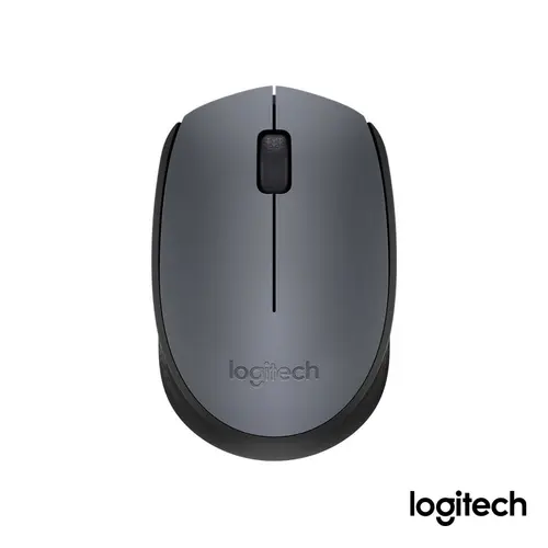Mouse Sem Fio Logitech M170 Preto, 1000DPI, Design Ambidestro, Conexão USB e Pilha Inclusa