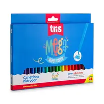 Hidrocor 24 Cores Mega Hidro Color Tris 03 Unidades