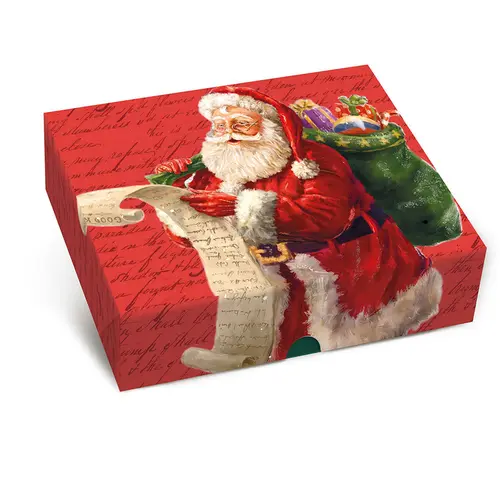 Caixa de Presente Retangular Tampa e Fundo 17cmx13,5cmx4,5cm Cromus P Natal Noite Mágica 10 Unidades