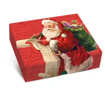 Caixa de Presente Retangular Tampa e Fundo 17cmx13,5cmx4,5cm Cromus P Natal Noite Mágica 10 Unidades