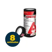 Fita Adesiva Colorida 12mmx10m Adere Preta com 08 Rolos