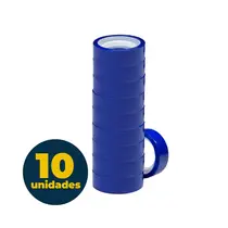 Fita Adesiva Colorida 12mmx10m Adere Azulcom 10 Rolos