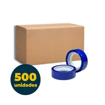 Fita Adesiva Colorida 12mmx10m Adere Azul com 168 Rolos