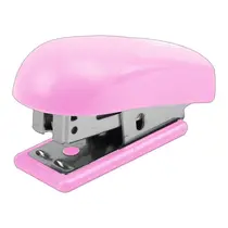 Grampeador Plástico Mini 12 Folhas Tilibra G101 Rosa Claro