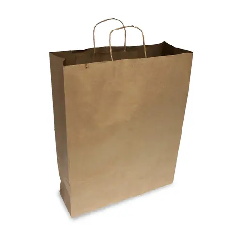 Sacola de Papel Kraft GG 37cmx13,5cmx46cm Lisa Cor Natural.