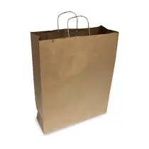 Sacola de Papel Kraft GG 37cmx13,5cmx46cm Lisa Cor Natural.