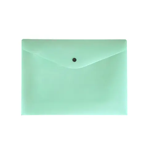 Pasta Envelope com Botão A4 Dello Serena Pastel Verde com 30 Unidades