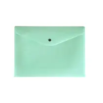 Pasta Envelope com Botão A4 Dello Serena Pastel Verde com 30 Unidades