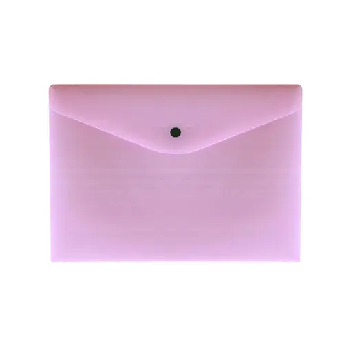 Pasta Envelope com Botão A4 Dello Serena Pastel Rosa com 30 Unidades