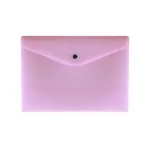 Pasta Envelope com Botão A4 Dello Serena Pastel Rosa com 30 Unidades