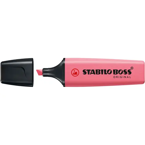 Marca Texto Stabilo Boss Cereja Pastel com 10 Unidades