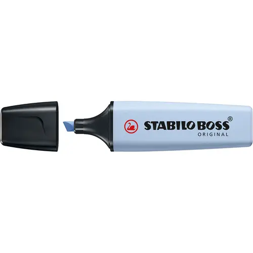 Marca Texto Stabilo Boss Azul Nublado Pastel com 10 Unidades