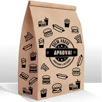 Saco Papel Kraft Fundo Chato 34cmX18cmX10,5cm Ref-5k Delivery com 250 unidades