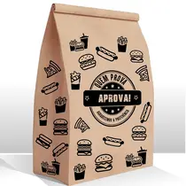 Saco Papel Kraft Fundo Chato 41cmX22cmX12,8cm Ref-15k Sanfona Delivery 250 Unidades