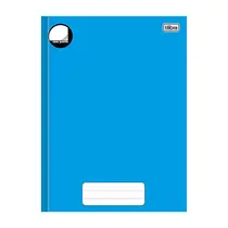 Caderno Sem Pauta Universitário Capa Dura Costurado 80 Folhas Tilibra Pepper Azul com 05 Unidades
